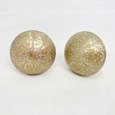 Moroccan Gold & Grey Round Drawer Knob Cupboard Pull Drawer Brass Etched Drawer Knob Brass Bohemian Drawer Knob